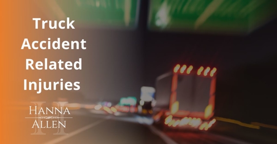 18 wheeler on night highway